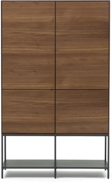 Vedrana, Highboard, tumma luonnollinen/musta, K160x97,5x40 cm